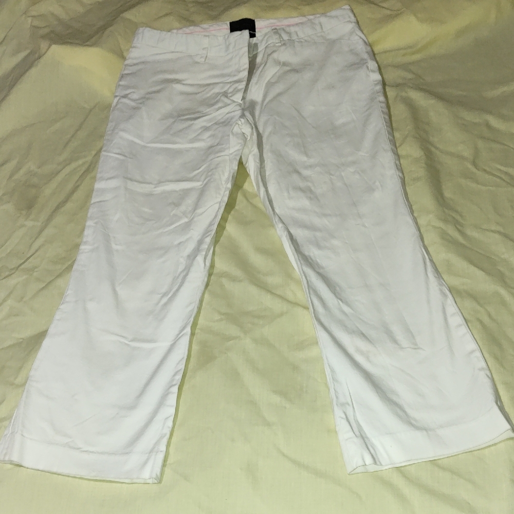 The Limited White Cropped Pants